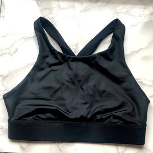 Black Fabletics sports bra